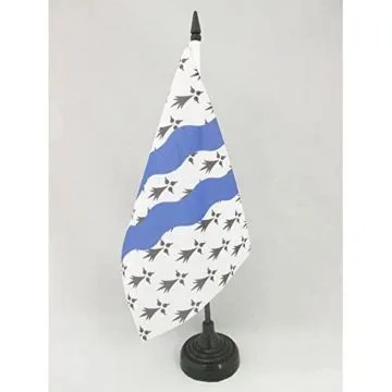 DRAPEAU DE TABLE ILLE-ET-VILAINE 21x14cm - PETIT DRAPEAUX DE BUREAU DÉPARTEMENT FRANÇAIS - BRETAGNE 14 x 21 cm