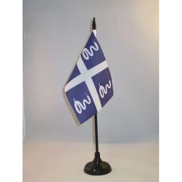 DRAPEAU DE TABLE MARTINIQUE 15x10cm - PETIT DRAPEAUX DE BUREAU MARTINIQUAIS - FRANCE 10 x 15 cm