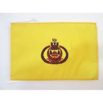 DRAPEAU ETENDARD DU SULTAN DE BRUNEI 45x30cm - PAVILLON SULTANAT DE BRUNEI 30 x 45 cm haute qualité