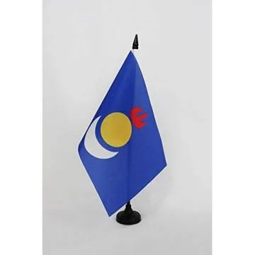 Drapeau de table Mongolie-Intérieure en Chine 21x14cm - PETIT Drapeaux DE BUREAU mongole 14 x 21 cm