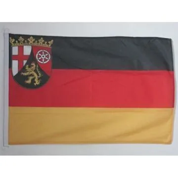 DRAPEAU RHÍ?NANIE-PALATINAT 90x60cm - DRAPEAU RHEINLAND-PFALZ - LAND ALLEMAGNE 60 x 90 cm Spécial Extérieur - DRAPEAUX