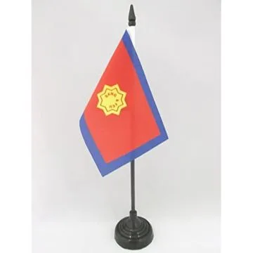 DRAPEAU DE TABLE ARMÉE DU SALUT 15x10cm - PETIT DRAPEAUX DE BUREAU CHRÉTIEN SANG ET FEU 10 x 15 cm