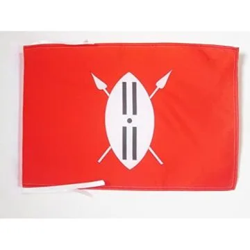 DRAPEAU GUERRIERS MAASAÏ 45x30cm - PAVILLON KENYA - TANZANIE 30 x 45 cm haute qualité