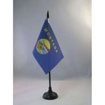 DRAPEAU DE TABLE MONTANA 15x10cm - PETIT DRAPEAUX DE BUREAU ETAT AMÉRICAIN - USA - ETATS-UNIS 10 x 15 cm