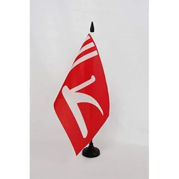 Drapeau de table Kashmiris du Pakistan et Inde 21x14cm - PETIT Drapeaux DE BUREAU Cachemiri 14 x 21 cm