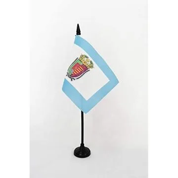 DRAPEAU DE TABLE PROVINCE DE MALAGA 15x10cm - PETIT DRAPEAUX DE BUREAU MALAGA EN ANDALOUSIE 10 x 15 cm