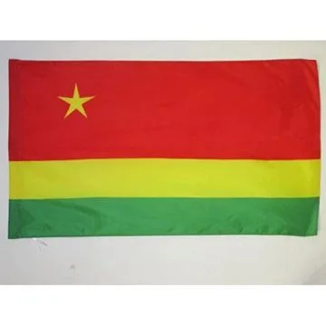 DRAPEAU RÍ?UNION INDÍ?PENDANTISTE 150x90cm - DRAPEAU NATIONALISTE RÍ?UNIONAIS 90 x 150 cm Fourreau pour hampe