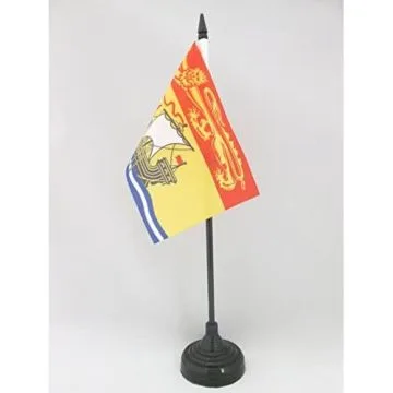 DRAPEAU DE TABLE NOUVEAU-BRUNSWICK 15x10cm - PETIT DRAPEAUX DE BUREAU CANADIEN - CANADA 10 x 15 cm