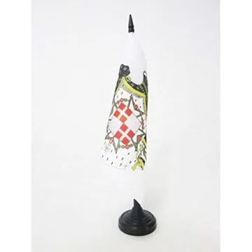 DRAPEAU DE TABLE GRAND MAÍ?TRE ORDRE DE MALTE 15x15cm - PETIT DRAPEAUX DE BUREAU SAINT-JEAN DE JÍ?RUSALEM 15 x 15 cm