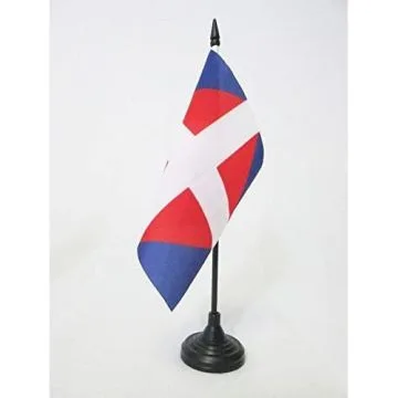 DRAPEAU DE TABLE ORDONNANCE DU RÍ?GIMENT DE VIENNOIS 1776-1794 15x15cm - PETIT DRAPEAUX DE BUREAU INFANTERIE DU ROYAUME DE FRANCE 15 x 15 cm