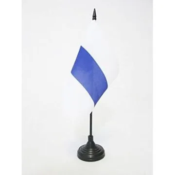 DRAPEAU DE TABLE CANTON DE ZOUG 15x15cm - PETIT DRAPEAUX DE BUREAU ZUG - ZG SUISSE 15 x 15 cm