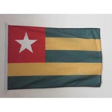 PAVILLON NAUTIQUE TOGO 45x30cm - DRAPEAU DE BATEAU TOGOLAIS 30 x 45 cm
