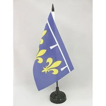 DRAPEAU DE TABLE PROVINCE ORLÉANAIS 21x14cm - PETIT DRAPEAUX DE BUREAU ORLÉANS - FRANCE 14 x 21 cm