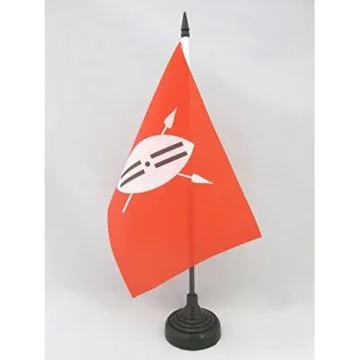 DRAPEAU DE TABLE GUERRIERS MAASAÏ 21x14cm - PETIT DRAPEAUX DE BUREAU KENYA - TANZANIE 14 x 21 cm