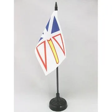 DRAPEAU DE TABLE TERRE-NEUVE-ET-LABRADOR 15x10cm - PETIT DRAPEAUX DE BUREAU CANADIEN - CANADA 10 x 15 cm