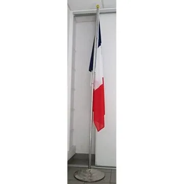 KIT BASE AU SOL + HAMPE DRAPEAU 150X90CM - MÂT POUR DRAPEAUX POUR DRAPEAUX