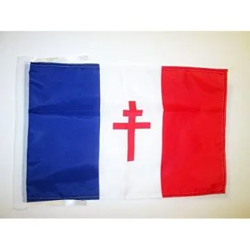 DRAPEAU FRANCE GÉNÉRAL DE GAULLE 45x30cm - PAVILLON FRANÇAIS 1959 30 x 45 cm haute qualité