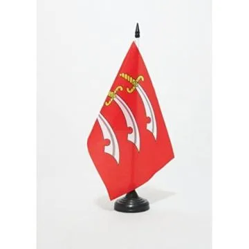DRAPEAU DE TABLE COMTÍ? DE ESSEX 21x14cm - PETIT DRAPEAUX DE BUREAU COUNTY OF ESSEX - ANGLETERRE 14 x 21 cm