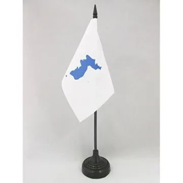 DRAPEAU DE TABLE CORÉE UNIFIÉE 15x10cm - PETIT DRAPEAUX DE BUREAU CORÉEN UNI - SUD NORD 10 x 15 cm