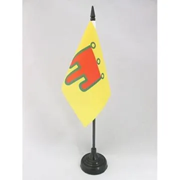 DRAPEAU DE TABLE AUVERGNE 15x10cm - PETIT DRAPEAUX DE BUREAU AUVERGNAT - COMTÉ D\'AUVERGNE 10 x 15 cm