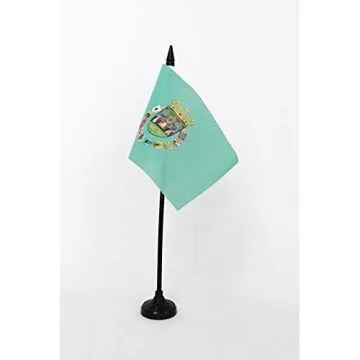 DRAPEAU DE TABLE PROVINCE DE SÉVILLE 15x10cm - PETIT DRAPEAUX DE BUREAU SEVILLA EN ANDALOUSIE 10 x 15 cm