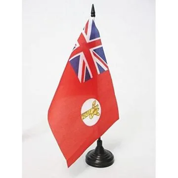 DRAPEAU DE TABLE TANGANYIKA 1919-1961 21x14cm - PETIT DRAPEAUX DE BUREAU EMPIRE COLONIAL ALLEMAND 14 x 21 cm