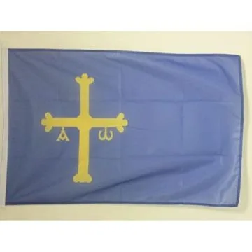 PAVILLON NAUTIQUE ASTURIES 45x30cm - DRAPEAU DE BATEAU DE ASTURIAS - ESPAGNE 30 x 45 cm