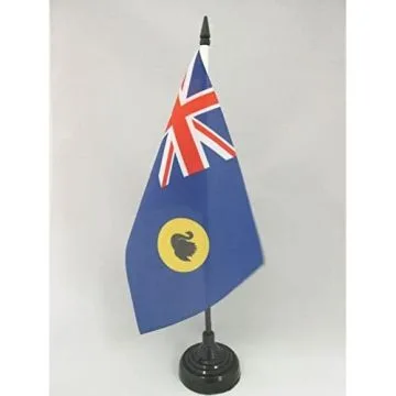 DRAPEAU DE TABLE AUSTRALIE-OCCIDENTALE 21x14cm - PETIT DRAPEAUX DE BUREAU AUSTRALIEN - AUSTRALIE 14 x 21 cm