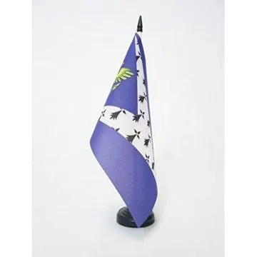 DRAPEAU DE TABLE PAYS DE SAINT-BRIEUC 21x14cm - PETIT DRAPEAUX DE BUREAU BRO SANT-BRIEG EN BRETAGNE 14 x 21 cm