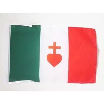 DRAPEAU ITALIE SACRÉ C?UR DE JÉSUS 45x30cm - PAVILLON ITALIEN CATHOLIQUE 30 x 45 cm haute qualité