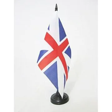 DRAPEAU DE TABLE ROYAUME-UNI AMIRAL DE LA FLOTTE 21x14cm - PETIT DRAPEAUX DE BUREAU ADMIRAL OF THE FLEET ROYAL NAVY 14 x 21 cm