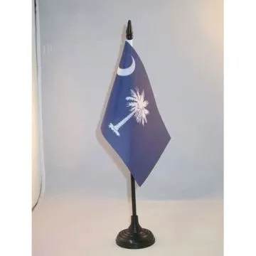 DRAPEAU DE TABLE CAROLINE DU SUD 15x10cm - PETIT DRAPEAUX DE BUREAU ETAT AMÉRICAIN - USA - ETATS-UNIS 10 x 15 cm