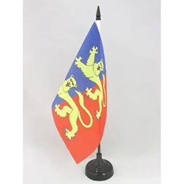 DRAPEAU DE TABLE MANCHE 21x14cm - PETIT DRAPEAUX DE BUREAU DÉPARTEMENT FRANÇAIS - NORMANDIE 14 x 21 cm