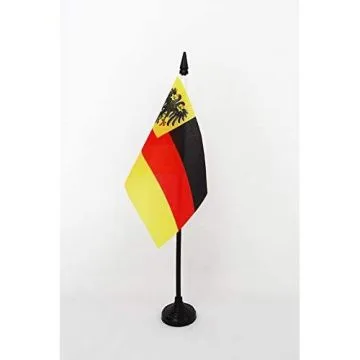 DRAPEAU DE TABLE CONFÉDÉRATION GERMANIQUE 1815-1866 15x10cm - PETIT DRAPEAUX DE BUREAU DE L\'ANCIENNE ALLEMAGNE 10 x 15 cm