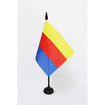 DRAPEAU DE TABLE PROVINCE DE HOLLANDE-SEPTENTRIONALE 15x10cm - PETIT DRAPEAUX DE BUREAU NOORD-HOLLAND AUX PAYS-BAS 10 x 15 cm