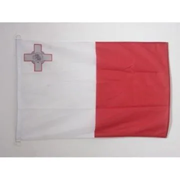 DRAPEAU MALTE 150x90cm - DRAPEAU MALTAIS 90 x 150 cm Spécial Extérieur - DRAPEAUX
