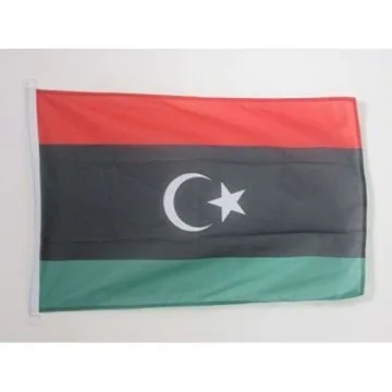 PAVILLON NAUTIQUE LIBYE 45x30cm - DRAPEAU DE BATEAU LIBYEN 30 x 45 cm