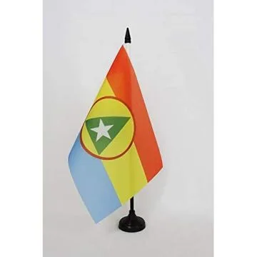 Drapeau de table Cabinda indépendantiste en Angola 21x14cm - PETIT Drapeaux DE BUREAU de l\'enclave de Cabinda 14 x 21 cm