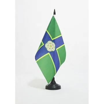 DRAPEAU DE TABLE COMTÍ? DU YORKSHIRE NORTH RIDING 21x14cm - PETIT DRAPEAUX DE BUREAU COUNTY OF YORK - ANGLETERRE 14 x 21 cm
