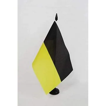 Drapeau de table Kachoubes de Pologne 21x14cm - PETIT Drapeaux DE BUREAU Cachoube polonais 14 x 21 cm