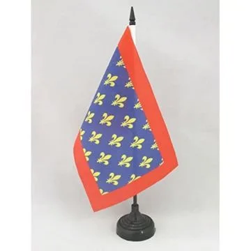 DRAPEAU DE TABLE SARTHE 21x14cm - PETIT DRAPEAUX DE BUREAU DÉPARTEMENT FRANÇAIS - PAYS DE LA LOIRE 14 x 21 cm