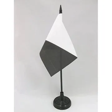 DRAPEAU DE TABLE ANARCHO-PACIFISME 15x10cm - PETIT DRAPEAUX DE BUREAU ANARCHISTE - ANARCHISME NON VIOLENT 10 x 15 cm