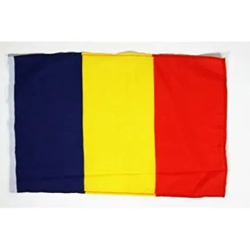 DRAPEAU ROUMANIE 45x30cm - DRAPEAU ROUMAIN 30 x 45 cm avec fourreau