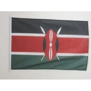 PAVILLON NAUTIQUE KENYA 45x30cm - DRAPEAU DE BATEAU KENYAN 30 x 45 cm