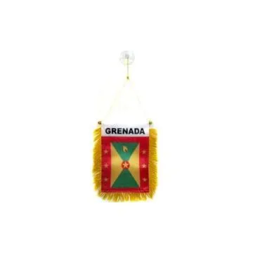 FANION GRENADE 15x10cm - Mini drapeau GRENADIN 10 x 15 cm spécial voiture - Bannière