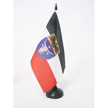 DRAPEAU DE TABLE SUD-OUEST AFRICAIN ALLEMAND 1884-1915 21x14cm - PETIT DRAPEAUX DE BUREAU AFRIQUE ALLEMANDE 14 x 21 cm