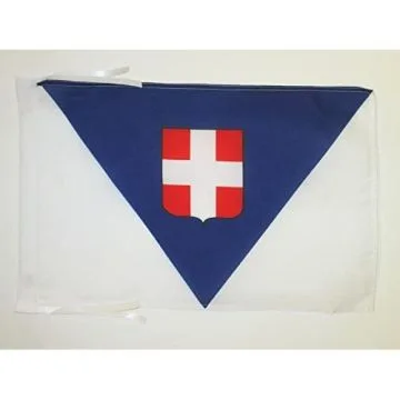 DRAPEAU DÉPARTEMENT DE LA SAVOIE 45x30cm - PAVILLON DÉPARTEMENT SAVOYARD 30 x 45 cm haute qualité