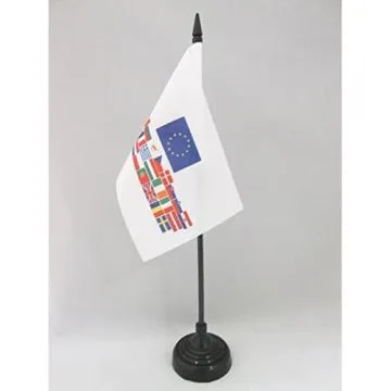DRAPEAU DE TABLE UNION EUROPÉENNE 28 PAYS 15x10cm - PETIT DRAPEAUX DE BUREAU PAYS D\'EUROPE - UE 10 x 15 cm