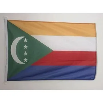 DRAPEAU COMORES 90x60cm - DRAPEAU COMORIEN 60 x 90 cm Spécial Extérieur - DRAPEAUX