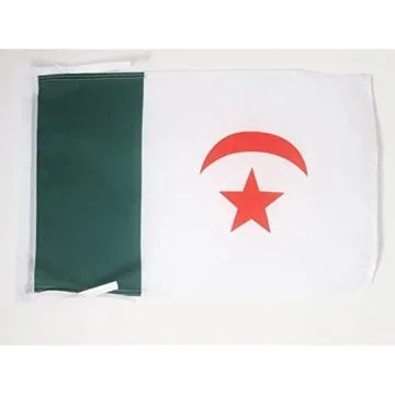 DRAPEAU ALGÉRIE NATIONALISTE 1960 45x30cm - PAVILLON ALGÉRIEN INDÉPENDENTISTE 30 x 45 cm haute qualité